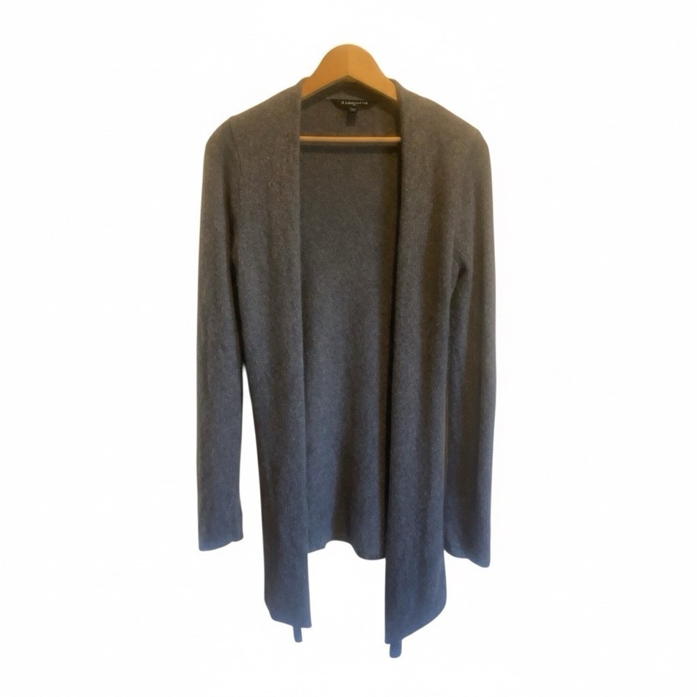 41 Hawthorn Gray 100% Cashmere‎ Open Front Draped Cardigan Size M